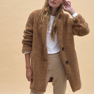 Oversized Elan Teddy Coat Longer Length